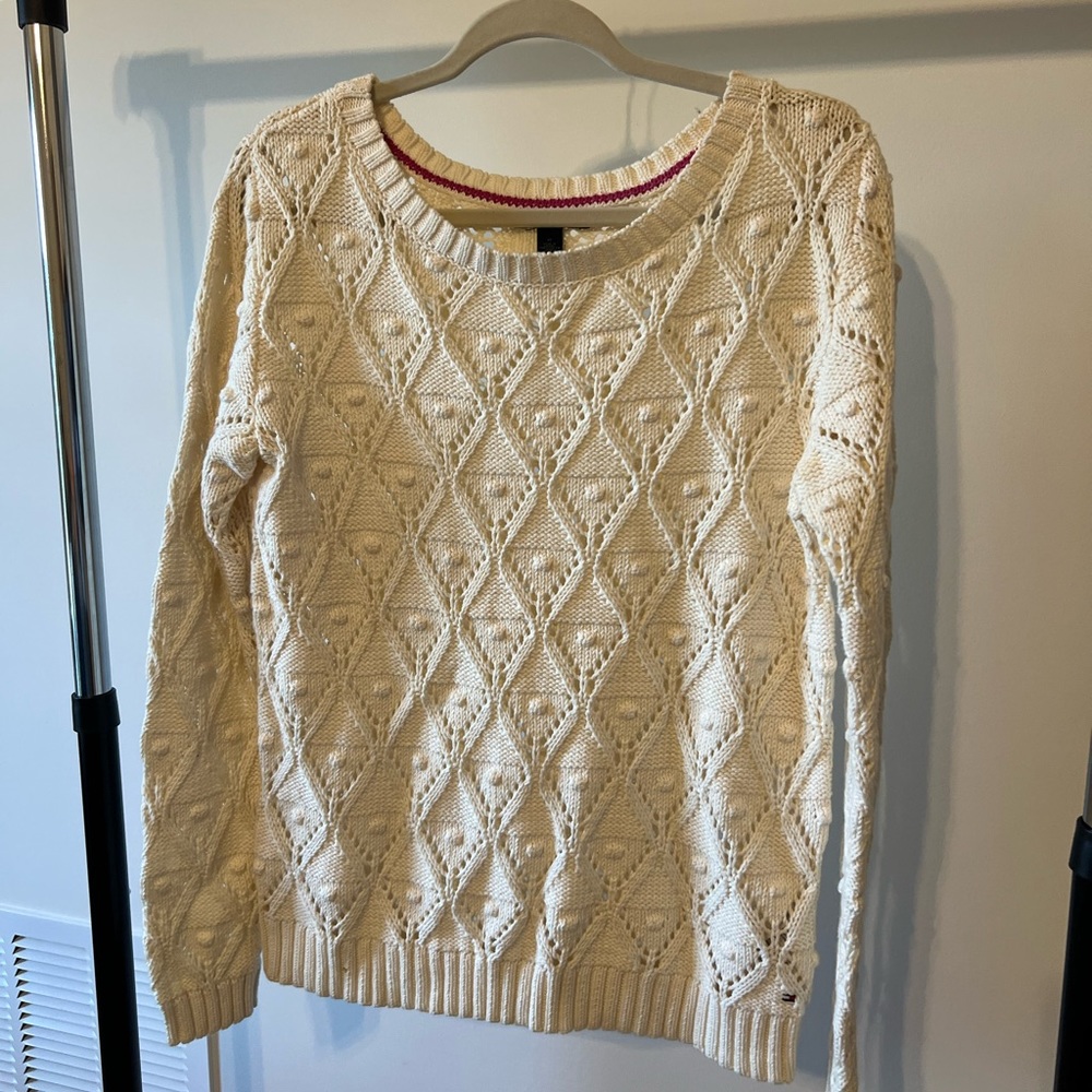 Tommy Hilfiger Crochet Crewneck Sweater, Size M